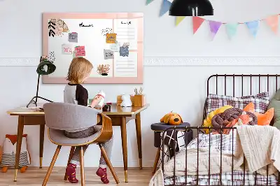 Beschrijfbaar glazen magneetbord met design planner voor notities