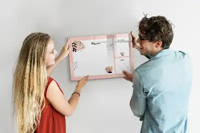 Beschrijfbaar glazen magneetbord met design planner voor notities