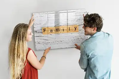 Magnetisch glazen schrijfbord voor notities en foto's familie