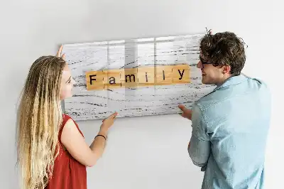 Magnetisch glazen schrijfbord voor notities en foto's familie