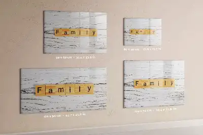 Magnetisch glazen schrijfbord voor notities en foto's familie