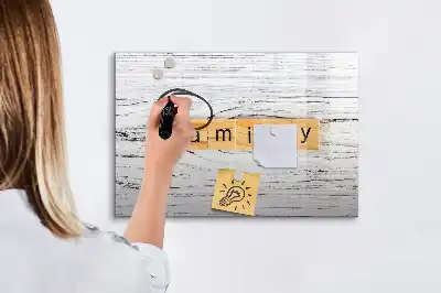 Magnetisch glazen schrijfbord voor notities en foto's familie