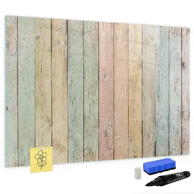 Magnetisch glazen memobord voor notities en foto's kleurrijke planken
