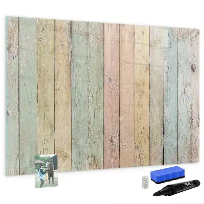 Magnetisch glazen memobord voor notities en foto's kleurrijke planken
