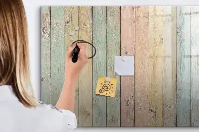 Magnetisch glazen memobord voor notities en foto's kleurrijke planken
