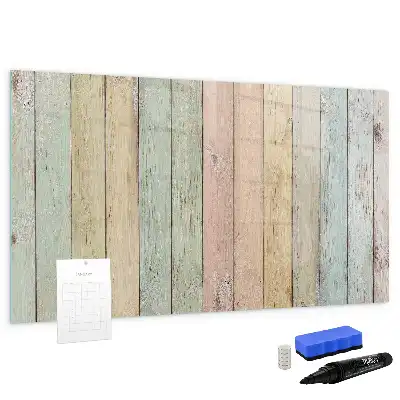Magnetisch glazen memobord voor notities en foto's kleurrijke planken