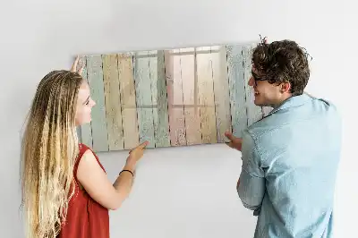 Magnetisch glazen memobord voor notities en foto's kleurrijke planken