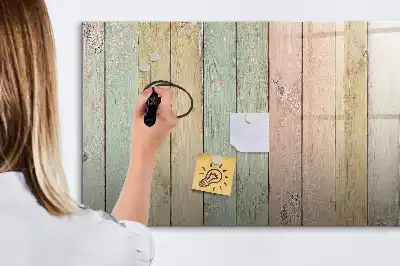Magnetisch glazen memobord voor notities en foto's kleurrijke planken