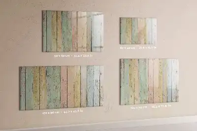 Magnetisch glazen memobord voor notities en foto's kleurrijke planken