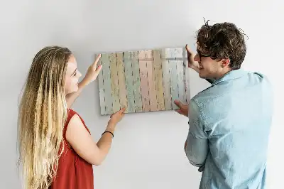 Magnetisch glazen memobord voor notities en foto's kleurrijke planken