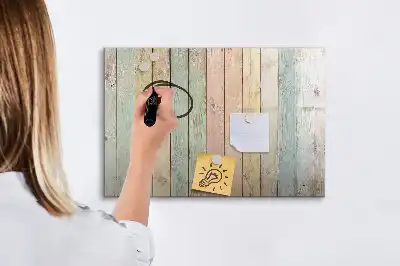 Magnetisch glazen memobord voor notities en foto's kleurrijke planken