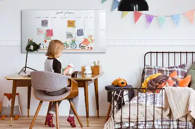 Glazen weekplanner beschrijfbaar magneetbord met design