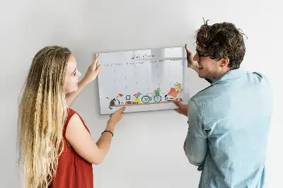 Glazen weekplanner beschrijfbaar magneetbord met design