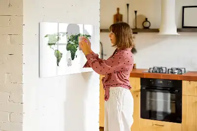 Magnetisch glazen schrijfbord Eco wereldkaart voor notities en foto's