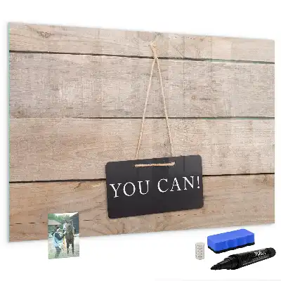 Magnetisch glazen schrijfbord voor notities en foto's in een stijlvol design