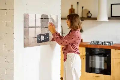 Magnetisch glazen schrijfbord voor notities en foto's in een stijlvol design