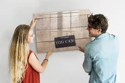 Magnetisch glazen schrijfbord voor notities en foto's in een stijlvol design