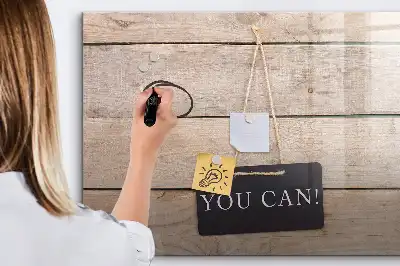 Magnetisch glazen schrijfbord voor notities en foto's in een stijlvol design