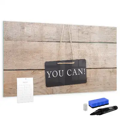 Magnetisch glazen schrijfbord voor notities en foto's in een stijlvol design