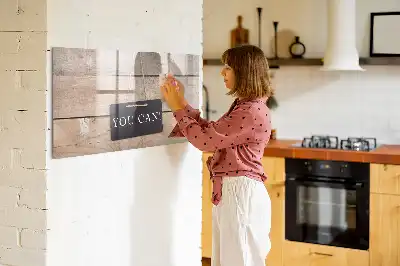 Magnetisch glazen schrijfbord voor notities en foto's in een stijlvol design