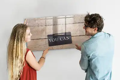 Magnetisch glazen schrijfbord voor notities en foto's in een stijlvol design