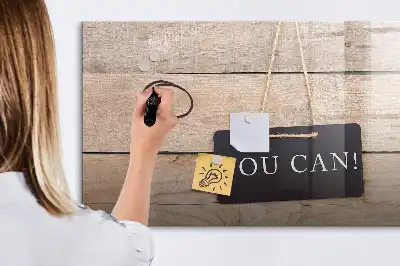 Magnetisch glazen schrijfbord voor notities en foto's in een stijlvol design