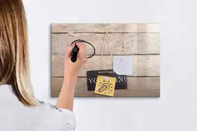 Magnetisch glazen schrijfbord voor notities en foto's in een stijlvol design