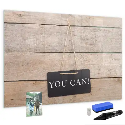 Magnetisch glazen schrijfbord voor notities en foto's in een stijlvol design