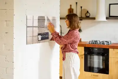 Magnetisch glazen schrijfbord voor notities en foto's in een stijlvol design