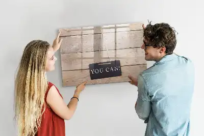 Magnetisch glazen schrijfbord voor notities en foto's in een stijlvol design