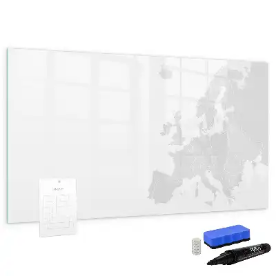 Magnetisch glazen schrijfbord met kaart van Europa voor notities en foto's
