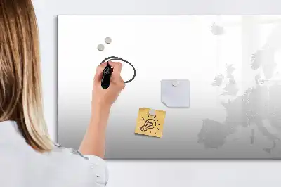 Magnetisch glazen schrijfbord met kaart van Europa voor notities en foto's