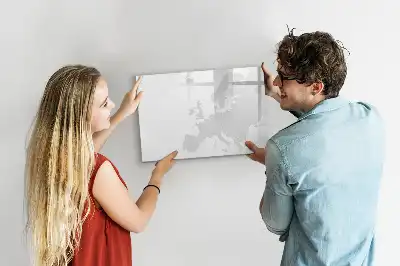 Magnetisch glazen schrijfbord met kaart van Europa voor notities en foto's