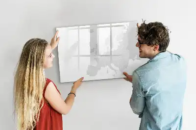 Magnetisch glazen schrijfbord met kaart van Europa voor notities en foto's