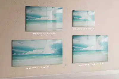 Beschrijfbaar glazen magneetbord met design zeegezicht