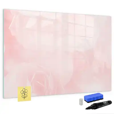 Beschrijfbaar glazen magneetbord motief bloeiende rozen