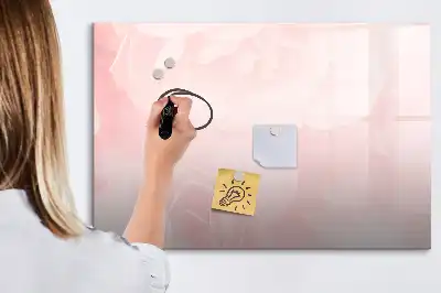Beschrijfbaar glazen magneetbord motief bloeiende rozen