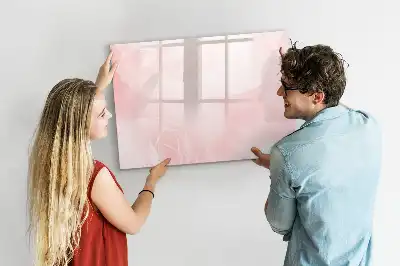 Beschrijfbaar glazen magneetbord motief bloeiende rozen