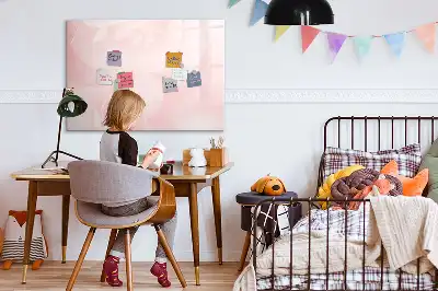 Beschrijfbaar glazen magneetbord motief bloeiende rozen