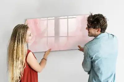 Beschrijfbaar glazen magneetbord motief bloeiende rozen