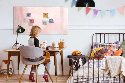 Beschrijfbaar glazen magneetbord motief bloeiende rozen
