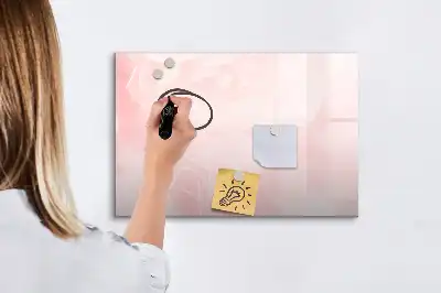 Beschrijfbaar glazen magneetbord motief bloeiende rozen