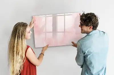 Beschrijfbaar glazen magneetbord motief bloeiende rozen