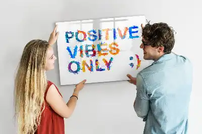 Magnetisch glazen schrijfbord voor notities en foto's met positieve quote