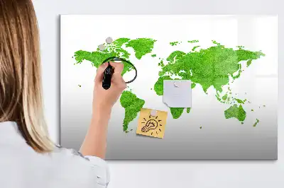Magnetisch glazen schrijfbord met print van groen gras
