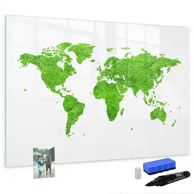 Magnetisch glazen schrijfbord met print van groen gras