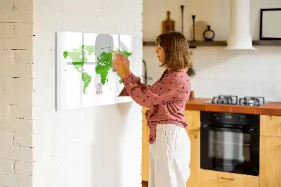 Magnetisch glazen schrijfbord met print van groen gras