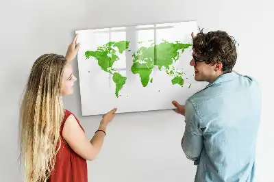 Magnetisch glazen schrijfbord met print van groen gras