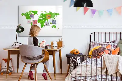 Magnetisch glazen schrijfbord met print van groen gras