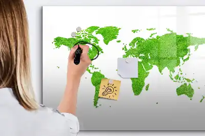 Magnetisch glazen schrijfbord met print van groen gras